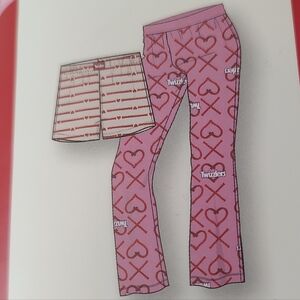 Twizzlers Women's Size L Pajama Pants & Short Set NWOT Valentine's Day Mid-Rise